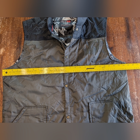 Troll Co Vest Men XL Black Gray Redford Quilted Puffer  Windbreaker - Picture 3 of 5